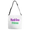 mardi gras princess Adjustable Strap Totes