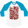 rood en wit 3/4 Sleeve Shirt