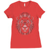 lion face lines Ladies Fitted T-Shirt