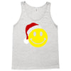 smiley face wears santa hat merry christmas Tank Top