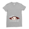 December Peeking Out Baby Girl Ladies Fitted T-Shirt