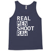 real men shoot raw funny photography Tank Top