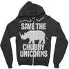 save the chubby unicorns (2) Zipper Hoodie