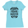 Super Cool Momma Of A Freaking Awesome Daughter Ladies Fitted T-Shirt