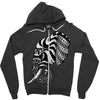 elephant ornate Zipper Hoodie