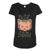 my cat is on the internet Maternity Scoop Neck T-shirt