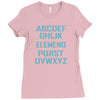 abc elemeno funny geek nerd book school teacher read spelling tee shir Ladies Fitted T-Shirt