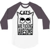 cats are fucking awesome 3/4 Sleeve Shirt