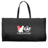 my cat is my valentine (2) Weekender Totes