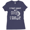 i don`t snore! i dream i am a motorcycle Ladies Fitted T-Shirt