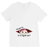 August Peeking Out Baby Girl V-Neck Tee