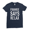frankie says relax retro vintage Ladies Fitted T-Shirt