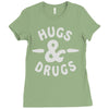 hugs and drugs Ladies Fitted T-Shirt