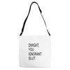 dwight you ignorant slut Adjustable Strap Totes