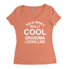 this is what a cool grandma looks like Women's Triblend Scoop T-shirt