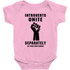 introverts unite separately in your own homes black Baby Bodysuit