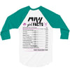 May Girl Facts Taurus 3/4 Sleeve Shirt