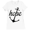 hope anchor religious Ladies Fitted T-Shirt