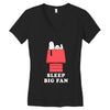 Sleep Big Fan Women's V-Neck T-Shirt