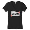 blessed mommy with flower white color Women's V-Neck T-Shirt