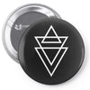 triangle printed Pin-back button