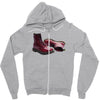 red doc marten skinhead boots, ideal birthday present or gift Zipper Hoodie
