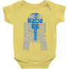 r2d2 typography Baby Onesie