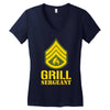 grill sergeant military Women's V-Neck T-Shirt