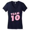 team 10 light pink Women's V-Neck T-Shirt