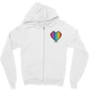 Love Is Love Lgbt Rainbow Heart Zipper Hoodie