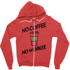 no coffee no workee Zipper Hoodie