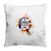 American Flag Q Fire Throw Pillow