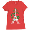 paris script eiffel tower french france Ladies Fitted T-Shirt
