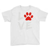 love dog paw Youth Tee