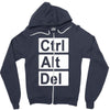 control alt delete Zipper Hoodie