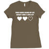 video games ruined my life funny Ladies Fitted T-Shirt