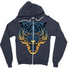 tiger fire Zipper Hoodie