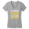 black without apology Women's V-Neck T-Shirt