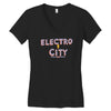 electro city Women's V-Neck T-Shirt