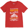 Motorcycles Pops V-Neck Tee