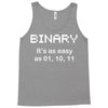 binary geek t shirt 2xl code funny pixels nerdy cpu linux programmer n Tank Top