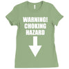 warning choking hazard printed Ladies Fitted T-Shirt