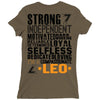 Strong Independent Motivated Leo Ladies Fitted T-Shirt