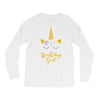 birthday unicorn girl Long Sleeve Shirts