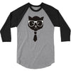 grumpy hipster cat 3/4 Sleeve Shirt