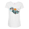 astronaut dog Maternity Scoop Neck T-shirt