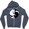 yin yang cat Zipper Hoodie