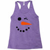 snowman face Racerback Tank