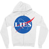 lies nasa logo Zipper Hoodie