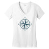 compass sun Women's V-Neck T-Shirt